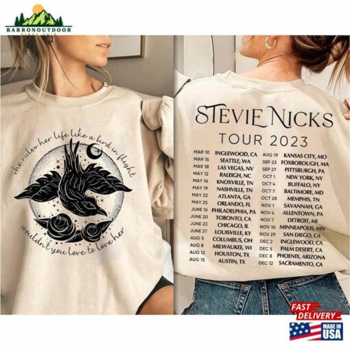 Double Side Stevie Nicks Tour 2023 Sweatshirt Fleetwood Mac Band Shirt Unisex Hoodie