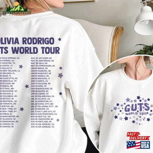 Double Sided Tour Dates Shirt Olivia Guts World Sweatshirt Classic