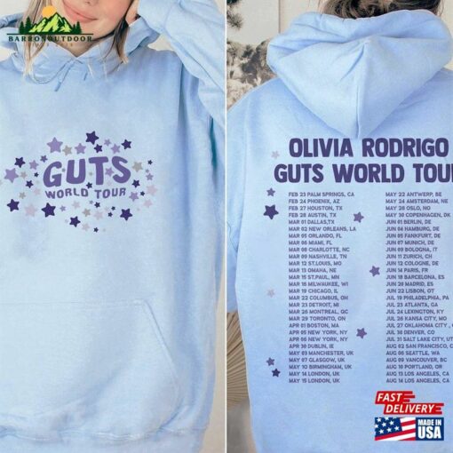 Double Sided Tour Dates Shirt Olivia Guts World Sweatshirt Classic