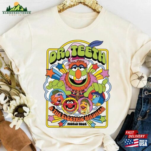 Dr Teeth And The Electric Mayhem Shirt Disney Muppets Show Disneyland Trip Unisex T-Shirt Family Birthday Gift Adult Kid Toddler Tee Sweatshirt