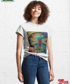 Dragonfly Art Nouveau Painting Classic T Shirt Sweatshirt 1