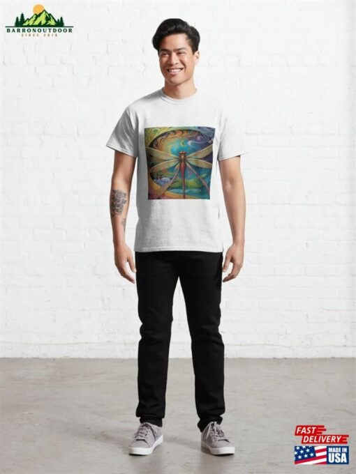 Dragonfly Art Nouveau Painting Classic T-Shirt Sweatshirt