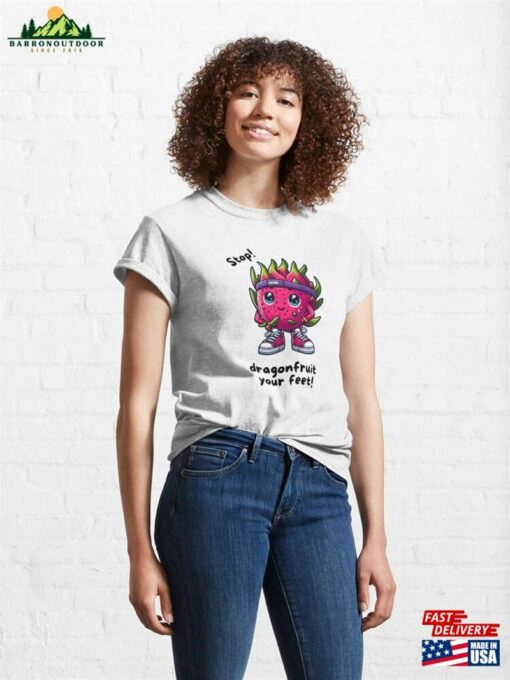 Dragonfruit Fruit Pun Print Classic T-Shirt Unisex