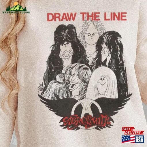 Draw The Line Aerosmith Band T-Shirt 2023 – 2024 Peace Out Farewell Tour With Black Crowes Shirt Hoodie Unisex