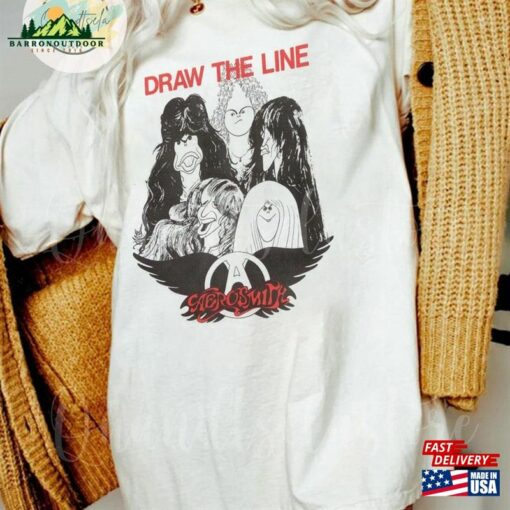 Draw The Line Aerosmith Band T-Shirt 2023 – 2024 Peace Out Farewell Tour With Black Crowes Shirt Hoodie Unisex