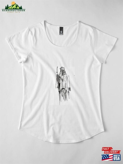 Drawing At The Museum Premium Scoop T-Shirt Hoodie Unisex