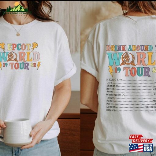 Drink Around The World Tour Shirt Epcot 1982 T-Shirt Drinking Team Classic Sweatshirt