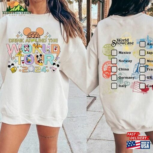 Drink Around The World Traveler Disneyland Family Matching Shirt Unisex Sweatshirt