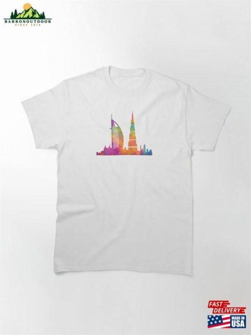 Dubai Skyline Silhouette Classic T-Shirt Sweatshirt Hoodie