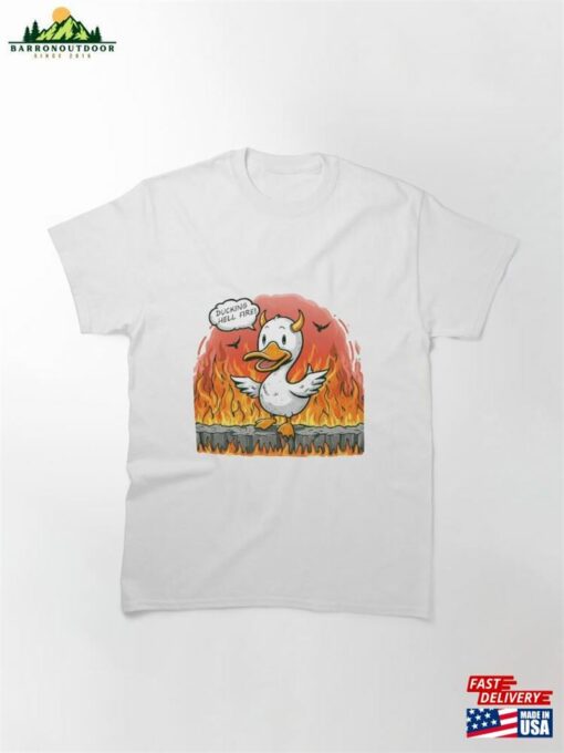 Duck In Hell The Devils Helper! Classic T-Shirt Hoodie