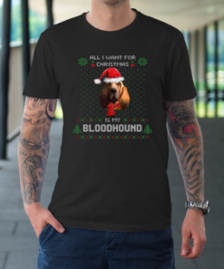 ALL I WANT FOR CHRISTMAS IS MY BLOODHOUND T-Shirt ALL I WANT FOR CHRISTMAS IS MY BLOODHOUND T-Shirt
