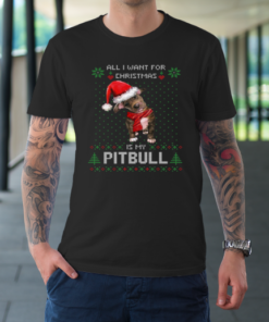All I Want For Christmas Is My Pitbull Ugly T-Shirt All I Want For Christmas Is My Pitbull Ugly T-Shirt
