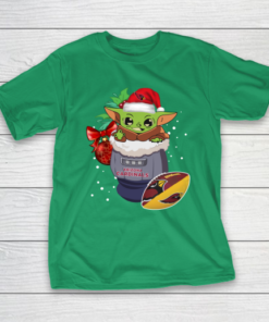 Arizona Cardinals Christmas Baby Yoda Star Wars Funny Happy NFL T-Shirt