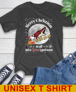 Arizona Coyotes Merry Christmas To All And To Coyotes A Good Season NHL Hockey Sports T-Shirt Arizona Coyotes Merry Christmas To All And To Coyotes A Good Season NHL Hockey Sports T-Shirt