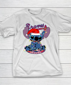 Atlanta Braves MLB noel stitch Baseball Christmas T-Shirt Atlanta Braves MLB noel stitch Baseball Christmas T-Shirt