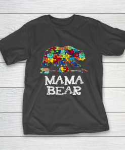 Autism Mama Bear Christmas Pajama Family T-Shirt Autism Mama Bear Christmas Pajama Family T-Shirt