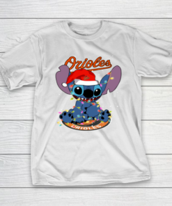 Baltimore Orioles MLB noel stitch Baseball Christmas T-Shirt