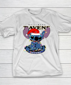 Baltimore Ravens NFL Football noel stitch Christmas T-Shirt