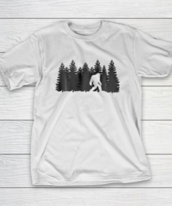 Bigfoot in the Forest Design Christmas Birthday T-Shirt