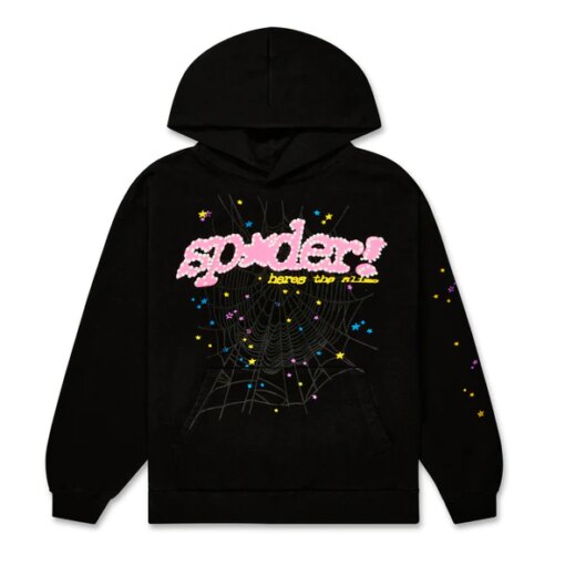 Black PNK V2 Hoodie Sp5der  Limited Stock  Shop Now