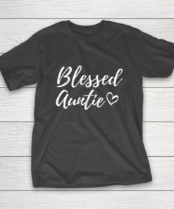 Blessed Auntie Shirt for Women Christmas Family Matching T-Shirt