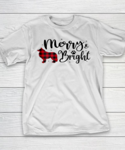 Border Collie Christmas Buffalo Plaid Dog Cute T-Shirt