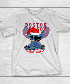 Boston Red Sox MLB noel stitch Baseball Christmas T-Shirt