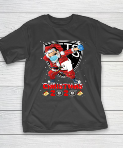 Brooklyn Nets Funny Santa Claus Dabbing Christmas 2020 NBA T-Shirt