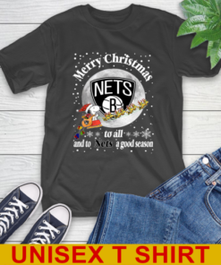 Brooklyn Nets Merry Christmas To All And To Nets A Good Season NBA Basketball Sports T-Shirt