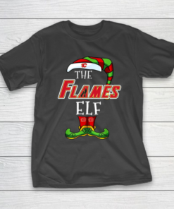 Calgary Flames Christmas ELF Funny NHL T-Shirt