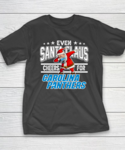 Carolina Panthers Even Santa Claus Cheers For Christmas NFL T-Shirt