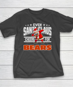 Chicago Bears Even Santa Claus Cheers For Christmas NFL T-Shirt