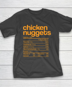 Chicken Nuggets Nutrition Facts Funny Thanksgiving Christmas T-Shirt
