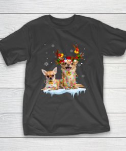 Chihuahua Christmas Light Shirt Gift T-Shirt