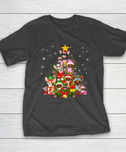 Chihuahua Christmas Tree T Shirt Xmas Gift For Chihuahua Dog T-Shirt