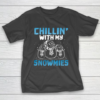 Chillin With My Snowmies Funny Christmas Snowman Crew Gift T-Shirt