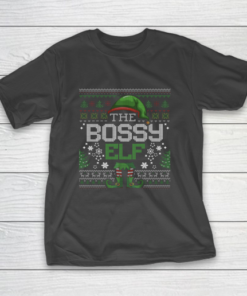 Christmas Bossy Elf Family Instead Xmas Ugly Sweater Gift T-Shirt Christmas Bossy Elf Family Instead Xmas Ugly Sweater Gift T-Shirt