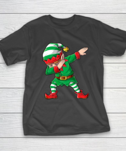 Christmas Dabbing Elf Squad Boys Kids Xmas Family Matching T-Shirt