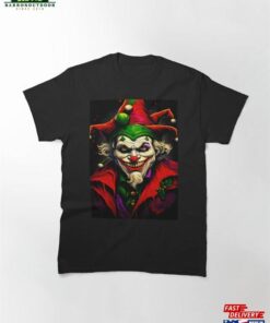 Christmas Naughty Character Scary Caustic Harlequin Jokester Candle Classic T-Shirt Hoodie Unisex