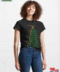Christmas Tree Shaped From Festive Words Classic T-Shirt Unisex Hoodie Christmas Tree Shaped From Festive Words Classic T-Shirt Unisex Hoodie