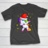 Christmas Unicorn Shirt for Girls Santa Hat Xmas Gift T-Shirt