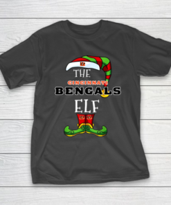 Cincinnati Bengals Christmas ELF Funny NFL T-Shirt