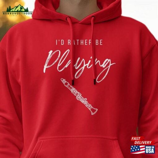 Clarinet Hoodie T-Shirt Gift Player Sweater School Band Classic Sweatshirt