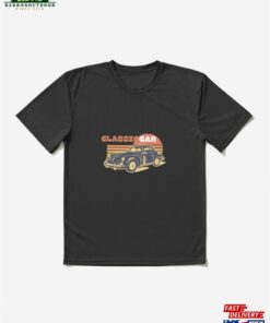 Classic Car Blue Yellow Orange Illustration Active T-Shirt Sweatshirt