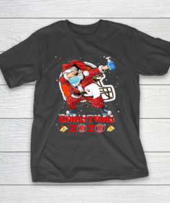 Cleveland Browns Funny Santa Claus Dabbing Christmas 2020 NFL T-Shirt