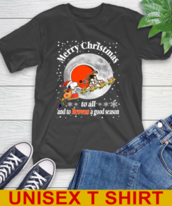 Cleveland Browns Merry Christmas To All And To Browns A Good Season NFL Football Sports T-Shirt