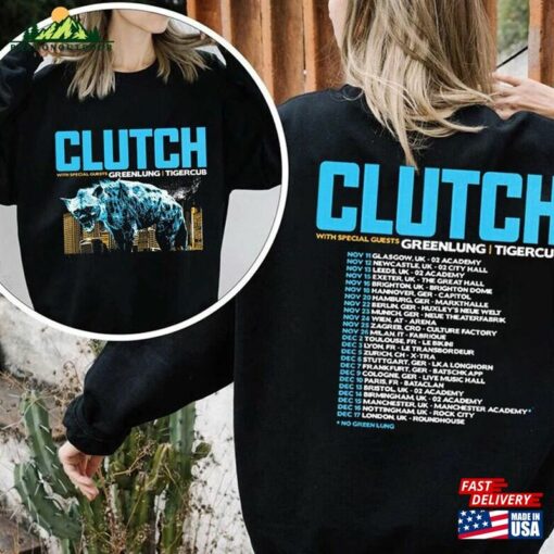 Clutch Europe Uk Tour 2023 T-Shirt Graphic Sweatshirt Hoodie