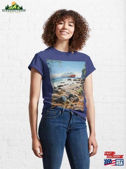 Coastal Harmony Ocean Liner View Classic T-Shirt Sweatshirt