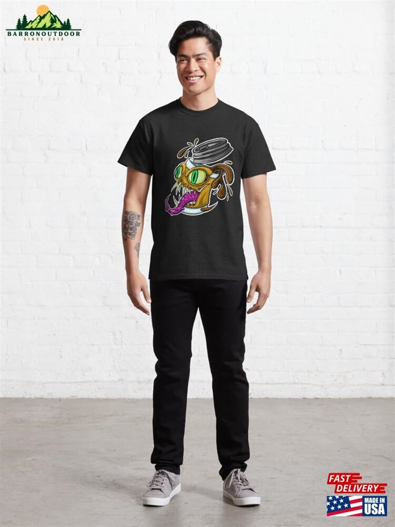 Coffee Cup Mimic Monster Caffeind Caffiene Classic T-Shirt Sweatshirt Hoodie Coffee Cup Mimic Monster Caffeind Caffiene Classic T-Shirt Sweatshirt Hoodie