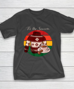 Coffee Lover Ugly Christmas Sweater Family Pajamas Xmas Joy T-Shirt